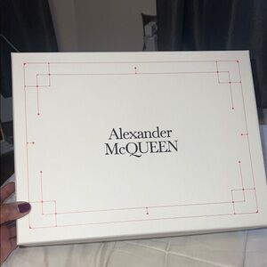 Alexander McQueen White Box with Red Detailing